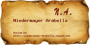 Niedermayer Arabella névjegykártya